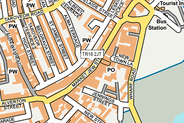 TR18 2JT map - OS OpenMap – Local (Ordnance Survey) TR18 2JT map - OS OpenMap – Local (Ordnance Survey)