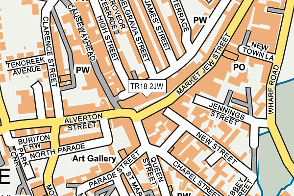 TR18 2JW map - OS OpenMap – Local (Ordnance Survey) TR18 2JW map - OS OpenMap – Local (Ordnance Survey)