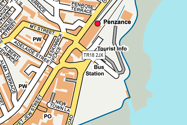 TR18 2JX map - OS OpenMap – Local (Ordnance Survey) TR18 2JX map - OS OpenMap – Local (Ordnance Survey)