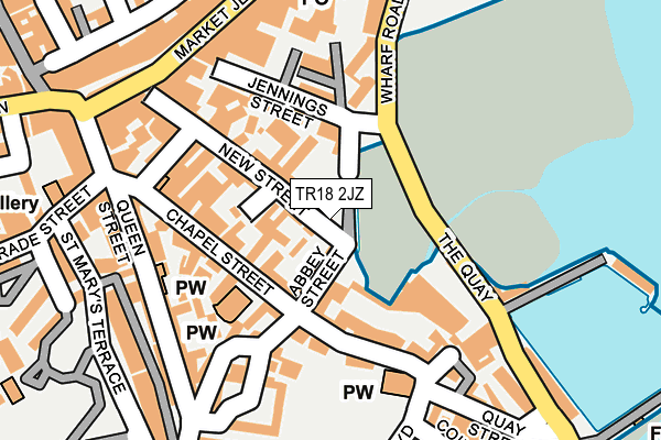 TR18 2JZ map - OS OpenMap – Local (Ordnance Survey) TR18 2JZ map - OS OpenMap – Local (Ordnance Survey)
