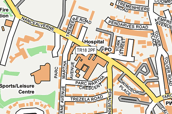 TR18 2PF map - OS OpenMap – Local (Ordnance Survey) TR18 2PF map - OS OpenMap – Local (Ordnance Survey)