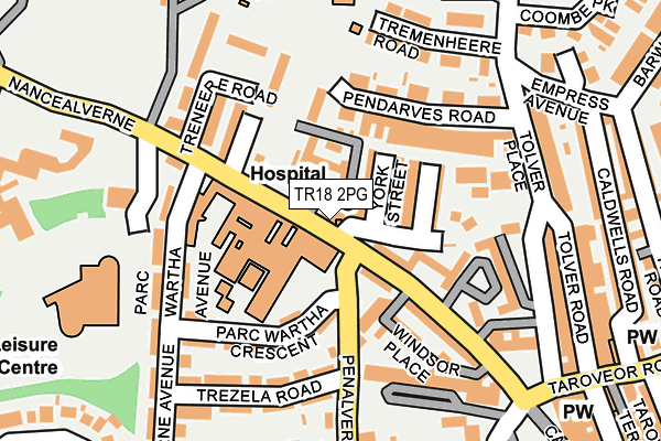 TR18 2PG map - OS OpenMap – Local (Ordnance Survey) TR18 2PG map - OS OpenMap – Local (Ordnance Survey)