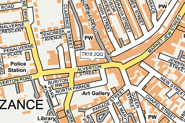 TR18 2QQ map - OS OpenMap – Local (Ordnance Survey) TR18 2QQ map - OS OpenMap – Local (Ordnance Survey)
