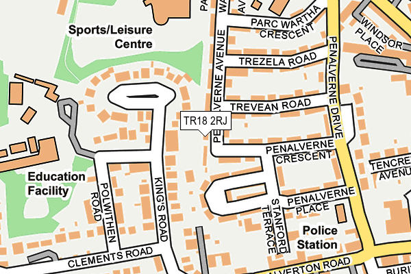 TR18 2RJ map - OS OpenMap – Local (Ordnance Survey) TR18 2RJ map - OS OpenMap – Local (Ordnance Survey)
