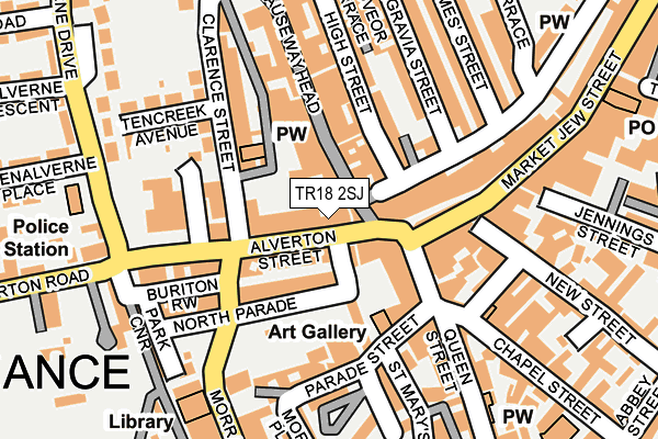 TR18 2SJ map - OS OpenMap – Local (Ordnance Survey) TR18 2SJ map - OS OpenMap – Local (Ordnance Survey)
