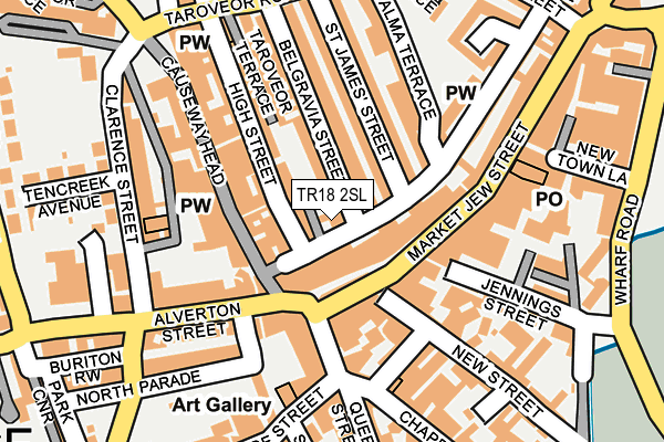 TR18 2SL map - OS OpenMap – Local (Ordnance Survey) TR18 2SL map - OS OpenMap – Local (Ordnance Survey)