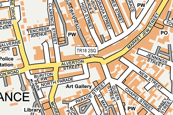 TR18 2SQ map - OS OpenMap – Local (Ordnance Survey) TR18 2SQ map - OS OpenMap – Local (Ordnance Survey)
