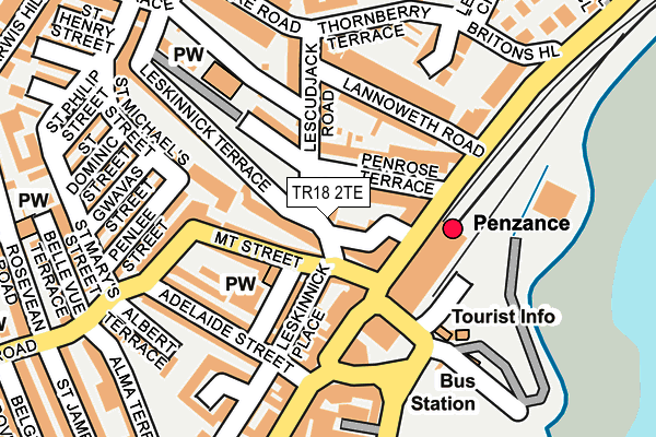 TR18 2TE map - OS OpenMap – Local (Ordnance Survey) TR18 2TE map - OS OpenMap – Local (Ordnance Survey)