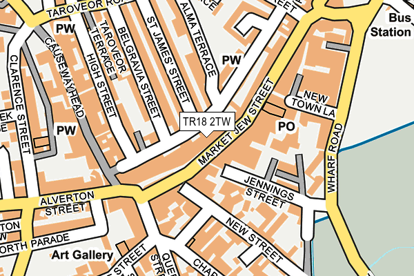 TR18 2TW map - OS OpenMap – Local (Ordnance Survey) TR18 2TW map - OS OpenMap – Local (Ordnance Survey)