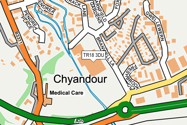 TR18 3DU map - OS OpenMap – Local (Ordnance Survey) TR18 3DU map - OS OpenMap – Local (Ordnance Survey)