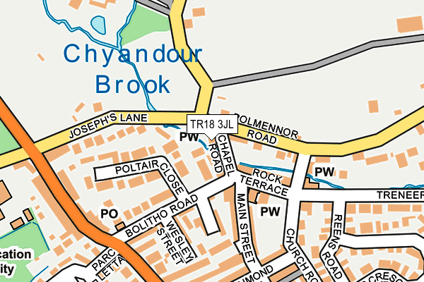 TR18 3JL map - OS OpenMap – Local (Ordnance Survey) TR18 3JL map - OS OpenMap – Local (Ordnance Survey)