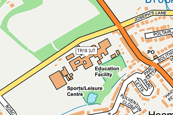 TR18 3JT map - OS OpenMap – Local (Ordnance Survey) TR18 3JT map - OS OpenMap – Local (Ordnance Survey)