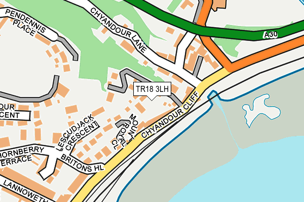 TR18 3LH map - OS OpenMap – Local (Ordnance Survey) TR18 3LH map - OS OpenMap – Local (Ordnance Survey)