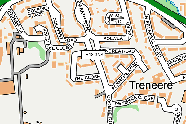 TR18 3NS map - OS OpenMap – Local (Ordnance Survey) TR18 3NS map - OS OpenMap – Local (Ordnance Survey)