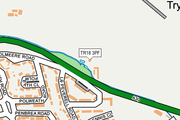 TR18 3PF map - OS OpenMap – Local (Ordnance Survey) TR18 3PF map - OS OpenMap – Local (Ordnance Survey)