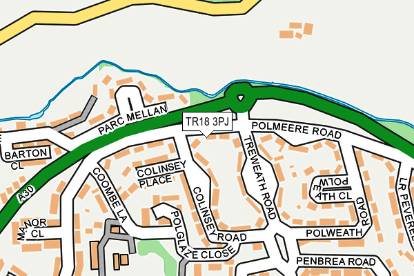 TR18 3PJ map - OS OpenMap – Local (Ordnance Survey) TR18 3PJ map - OS OpenMap – Local (Ordnance Survey)