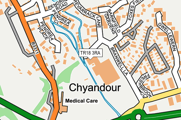 TR18 3RA map - OS OpenMap – Local (Ordnance Survey) TR18 3RA map - OS OpenMap – Local (Ordnance Survey)