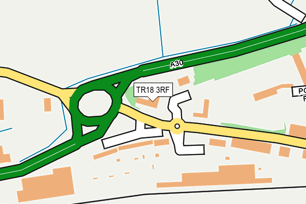 TR18 3RF map - OS OpenMap – Local (Ordnance Survey) TR18 3RF map - OS OpenMap – Local (Ordnance Survey)