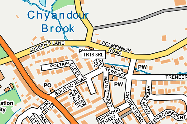 TR18 3RL map - OS OpenMap – Local (Ordnance Survey) TR18 3RL map - OS OpenMap – Local (Ordnance Survey)