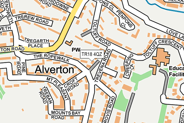 TR18 4QZ map - OS OpenMap – Local (Ordnance Survey) TR18 4QZ map - OS OpenMap – Local (Ordnance Survey)