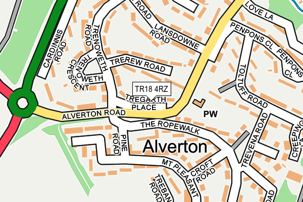 TR18 4RZ map - OS OpenMap – Local (Ordnance Survey) TR18 4RZ map - OS OpenMap – Local (Ordnance Survey)