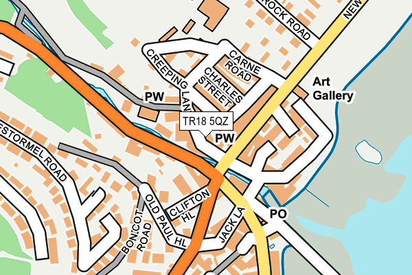 TR18 5QZ map - OS OpenMap – Local (Ordnance Survey) TR18 5QZ map - OS OpenMap – Local (Ordnance Survey)