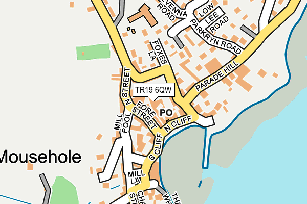 TR19 6QW map - OS OpenMap – Local (Ordnance Survey) TR19 6QW map - OS OpenMap – Local (Ordnance Survey)