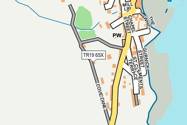 TR19 6SX map - OS OpenMap – Local (Ordnance Survey) TR19 6SX map - OS OpenMap – Local (Ordnance Survey)