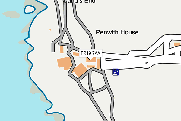 TR19 7AA map - OS OpenMap – Local (Ordnance Survey) TR19 7AA map - OS OpenMap – Local (Ordnance Survey)