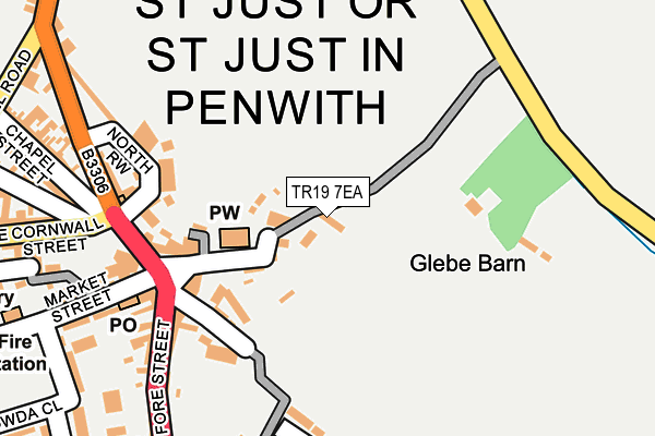 TR19 7EA map - OS OpenMap – Local (Ordnance Survey) TR19 7EA map - OS OpenMap – Local (Ordnance Survey)