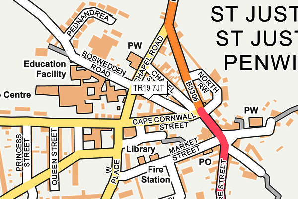 TR19 7JT map - OS OpenMap – Local (Ordnance Survey) TR19 7JT map - OS OpenMap – Local (Ordnance Survey)