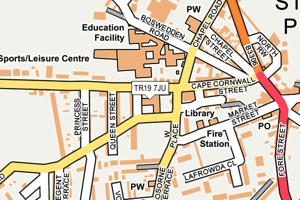 TR19 7JU map - OS OpenMap – Local (Ordnance Survey) TR19 7JU map - OS OpenMap – Local (Ordnance Survey)