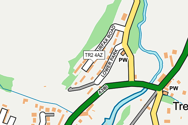 TR2 4AZ map - OS OpenMap – Local (Ordnance Survey) TR2 4AZ map - OS OpenMap – Local (Ordnance Survey)