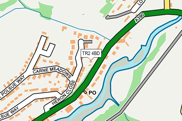 TR2 4BD map - OS OpenMap – Local (Ordnance Survey) TR2 4BD map - OS OpenMap – Local (Ordnance Survey)