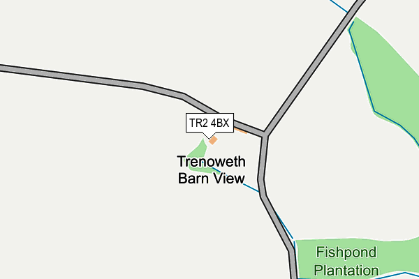 TR2 4BX map - OS OpenMap – Local (Ordnance Survey) TR2 4BX map - OS OpenMap – Local (Ordnance Survey)