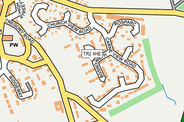TR2 4HE map - OS OpenMap – Local (Ordnance Survey) TR2 4HE map - OS OpenMap – Local (Ordnance Survey)