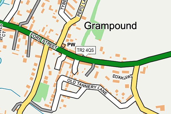 TR2 4QS map - OS OpenMap – Local (Ordnance Survey)