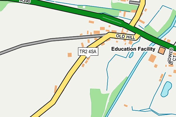 TR2 4SA map - OS OpenMap – Local (Ordnance Survey) TR2 4SA map - OS OpenMap – Local (Ordnance Survey)