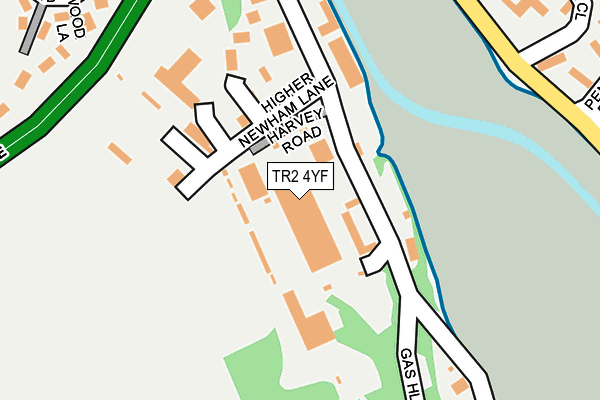 TR2 4YF map - OS OpenMap – Local (Ordnance Survey) TR2 4YF map - OS OpenMap – Local (Ordnance Survey)