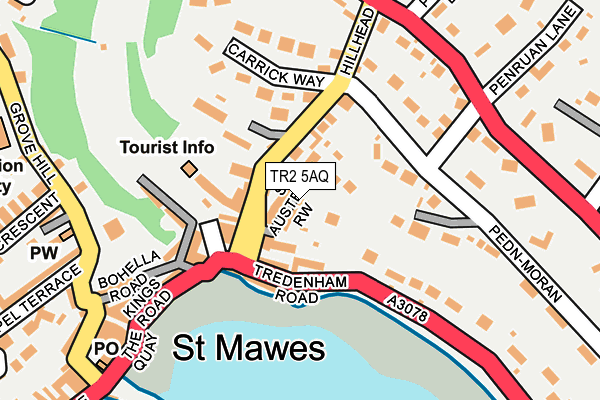 TR2 5AQ map - OS OpenMap – Local (Ordnance Survey) TR2 5AQ map - OS OpenMap – Local (Ordnance Survey)