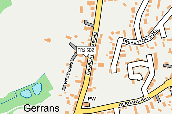 TR2 5DZ map - OS OpenMap – Local (Ordnance Survey) TR2 5DZ map - OS OpenMap – Local (Ordnance Survey)