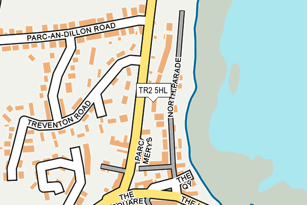 TR2 5HL map - OS OpenMap – Local (Ordnance Survey) TR2 5HL map - OS OpenMap – Local (Ordnance Survey)