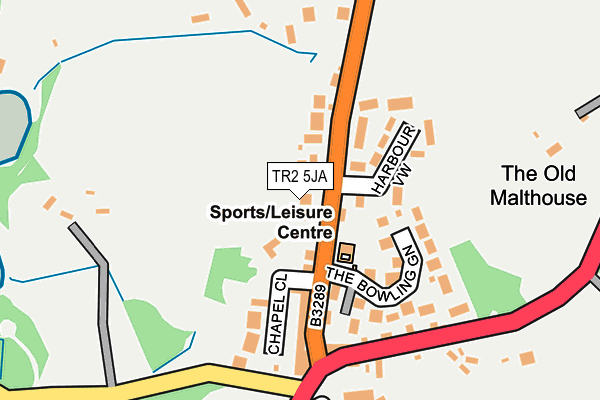 TR2 5JA map - OS OpenMap – Local (Ordnance Survey) TR2 5JA map - OS OpenMap – Local (Ordnance Survey)