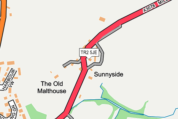 TR2 5JE map - OS OpenMap – Local (Ordnance Survey) TR2 5JE map - OS OpenMap – Local (Ordnance Survey)