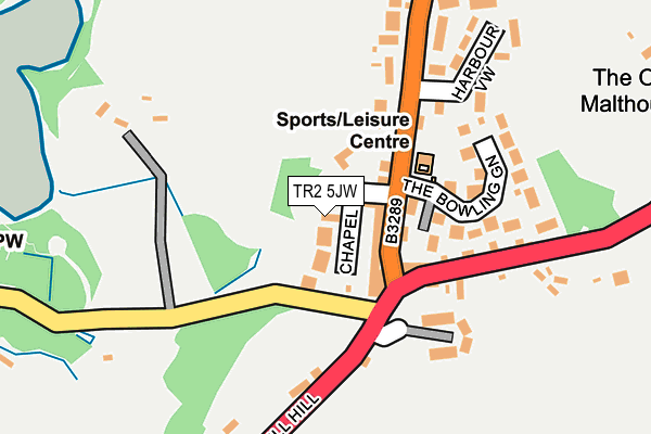 TR2 5JW map - OS OpenMap – Local (Ordnance Survey) TR2 5JW map - OS OpenMap – Local (Ordnance Survey)