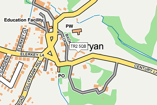 TR2 5QB map - OS OpenMap – Local (Ordnance Survey) TR2 5QB map - OS OpenMap – Local (Ordnance Survey)