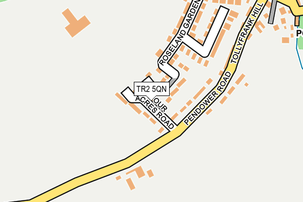 TR2 5QN map - OS OpenMap – Local (Ordnance Survey) TR2 5QN map - OS OpenMap – Local (Ordnance Survey)