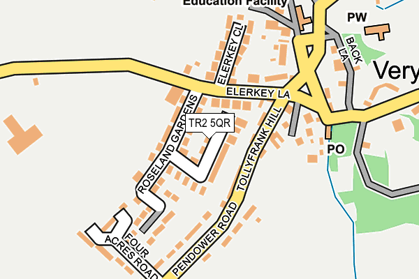 TR2 5QR map - OS OpenMap – Local (Ordnance Survey) TR2 5QR map - OS OpenMap – Local (Ordnance Survey)