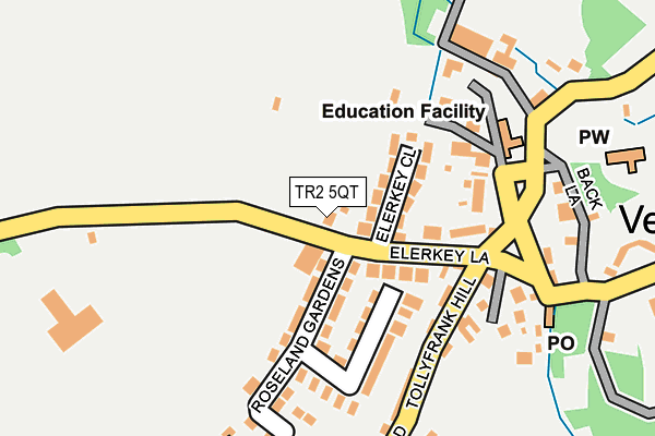 TR2 5QT map - OS OpenMap – Local (Ordnance Survey) TR2 5QT map - OS OpenMap – Local (Ordnance Survey)