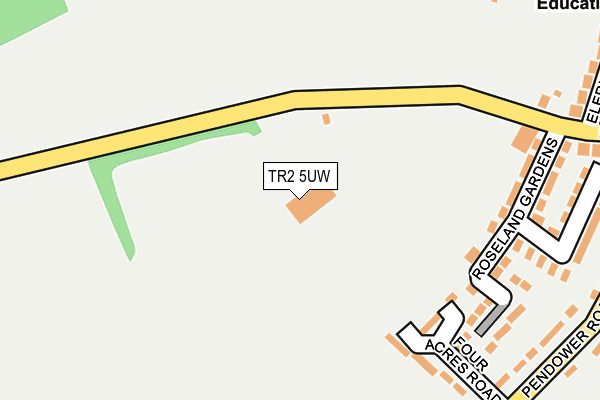 TR2 5UW map - OS OpenMap – Local (Ordnance Survey) TR2 5UW map - OS OpenMap – Local (Ordnance Survey)